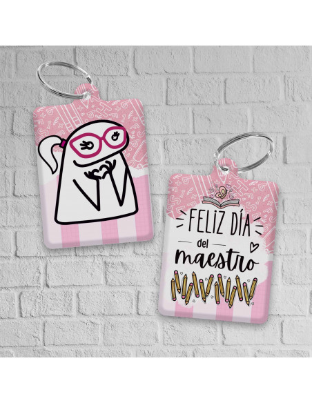 LLAVEROS RECTANGULAR DIA DEL MAESTRO - PACK 3