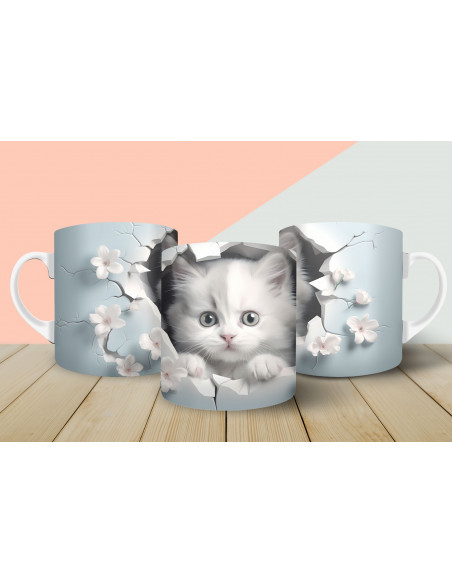 Tazas gatitos 3d