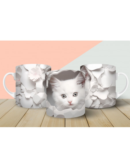 Tazas gatitos 3d