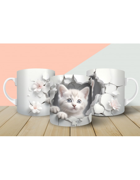 Tazas gatitos 3d