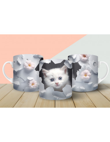 Tazas gatitos 3d