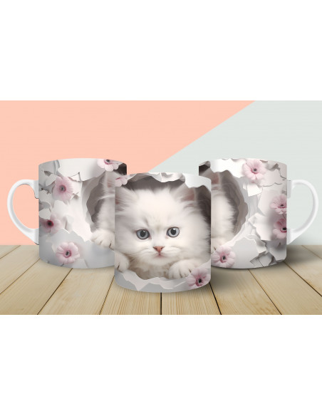 Tazas gatitos 3d