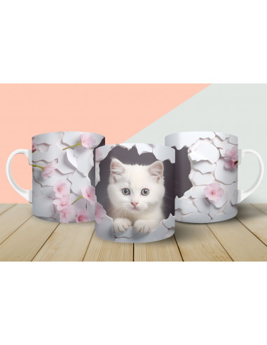Tazas gatitos 3d