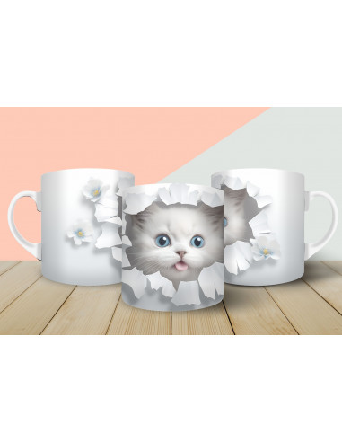 Tazas gatitos 3d