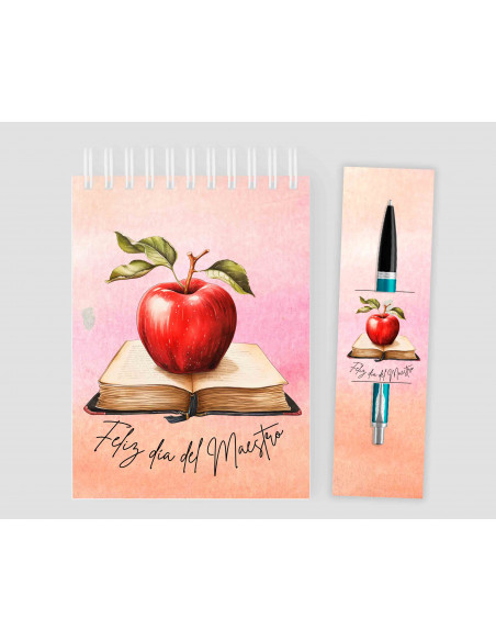 Anotador+ porta lápiz Día del Maestro