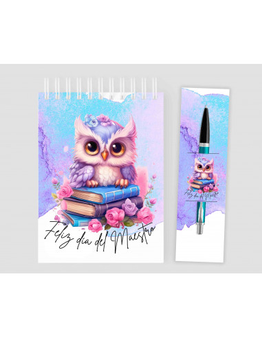 Anotador+ porta lápiz Día del Maestro