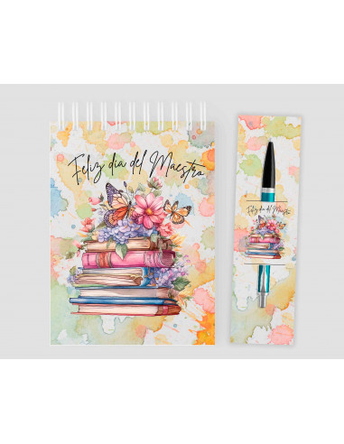 Anotador+ porta lápiz Día del Maestro