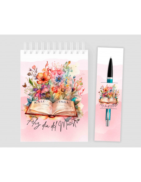 Anotador+ porta lápiz Día del Maestro