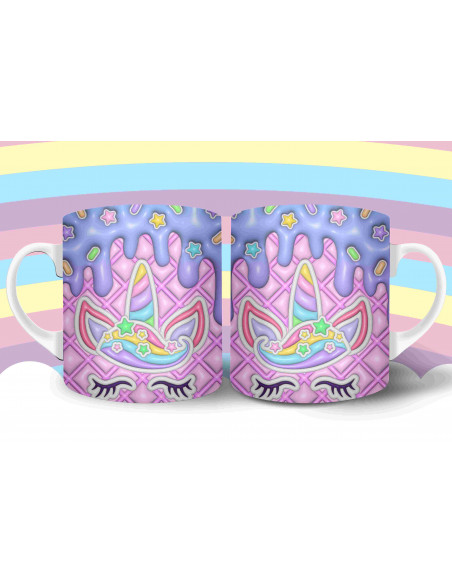 Taza Almohadón Unicornio 3D