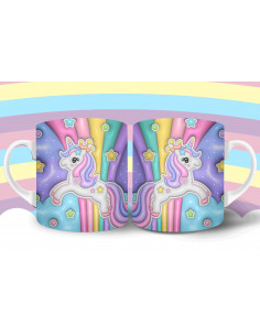 Taza Almohadón Unicornio 3D 2