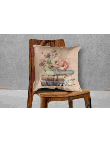 Almohadones vintage libros