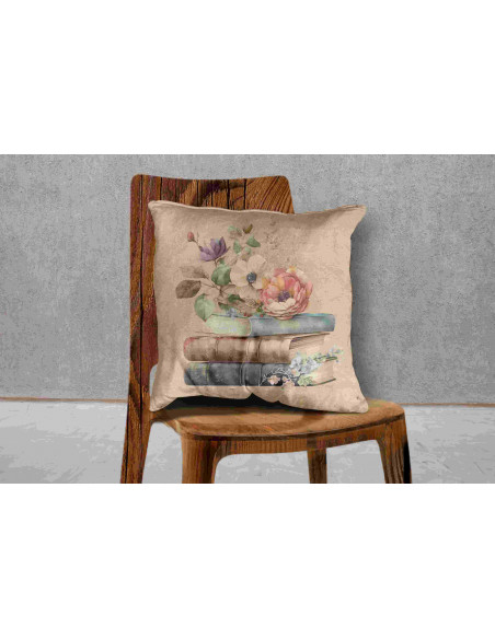Almohadones vintage libros
