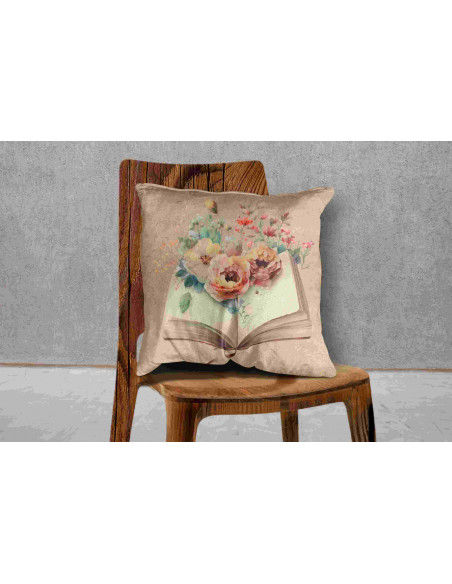 Almohadones vintage libros