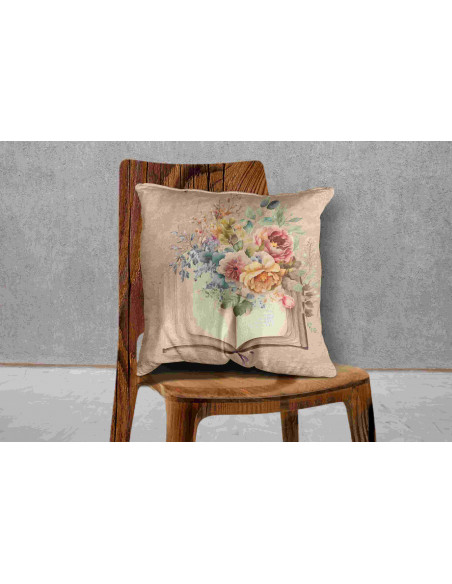 Almohadones vintage libros