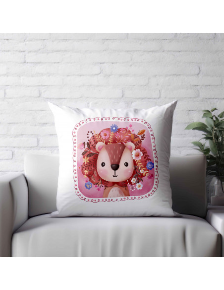 Almohadones leones flores