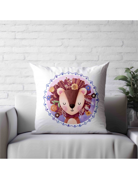 Almohadones leones flores