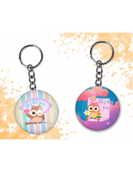 Llaveros Redondos día del Maestro