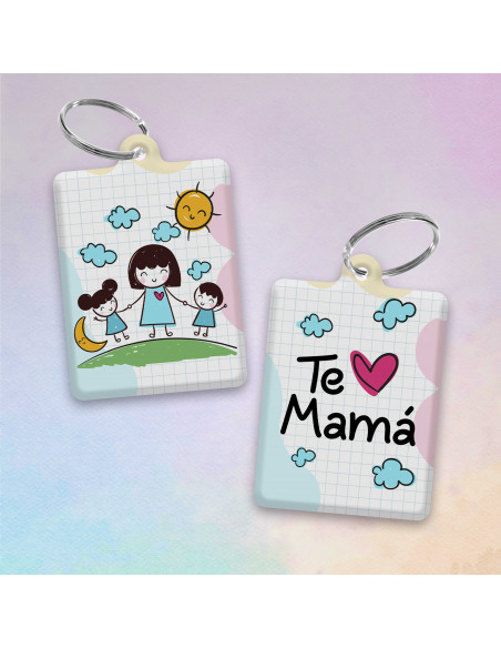 LLAVERO DIA DE LA MADRE DIBUJITO INFANTIL