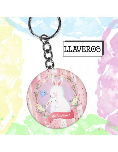 LLAVEROS REDONDOS DIA DE LA MADRE