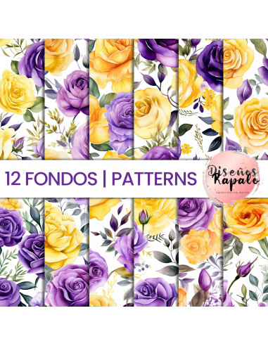 FONDOS | PATTERNS FLORES AMARILLAS Y...