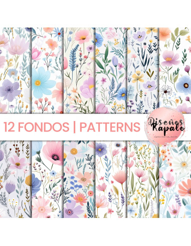 FONDOS | PATTERNS FLORES ROSAS Y...