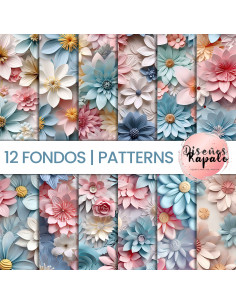 FONDOS | PATTERNS FLORES 3D...