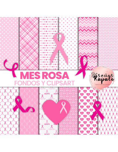 FONDOS Y CLIPSARTS DE MES ROSA
