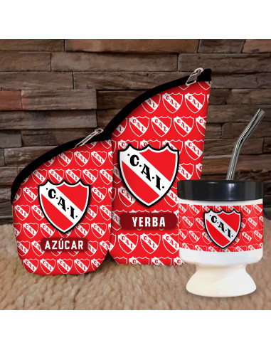 SET MATE CHAU LATA FUTBOL BOCA RIVER...