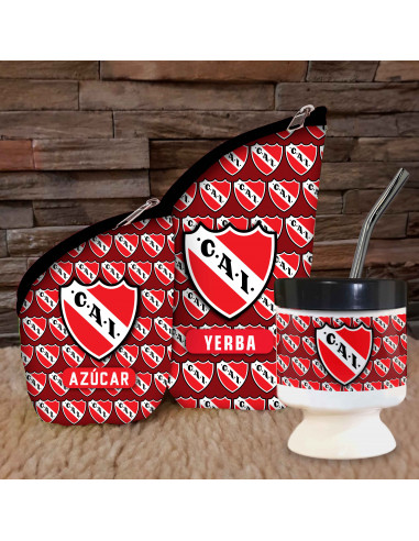 SET MATE CHAU LATA FUTBOL BOCA RIVER...