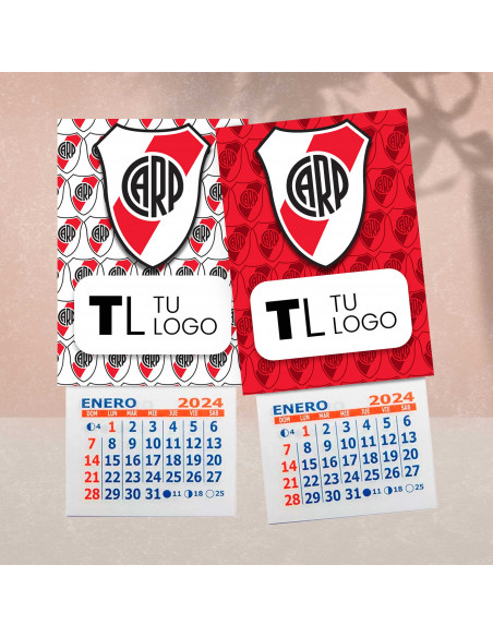 Cartones para calendario mignon 2024 FUTBOL, RIVER BOCA RACING INDEPENDIENTE SAN LORENZO