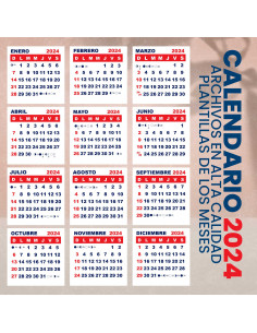 CALENDARIO 2024, MES POR MES