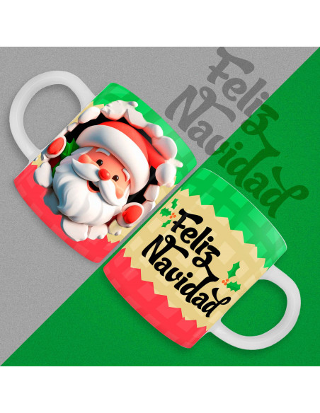 TAZAS 3D NAVIDAD