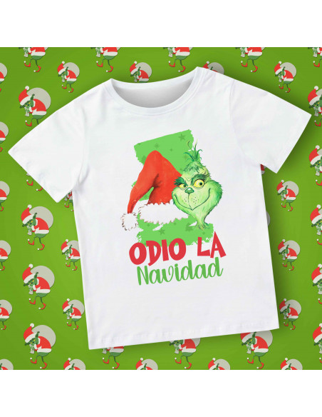 REMERA GRINCH ODIO LA NAVIDAD