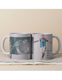 TAZA Y REMERA MESSI GOAT 2