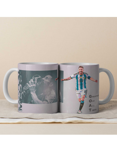 TAZA Y REMERA MESSI GOAT