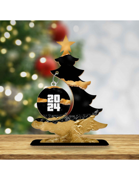 ARBOLITOS NAVIDAD Y AÑO NUEVO EN NEGRO Y DORADO
