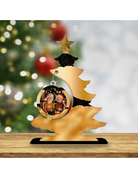 ARBOLITOS NAVIDAD Y AÑO NUEVO EN NEGRO Y DORADO