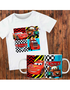 PACK TAZA Y REMERA | CARS