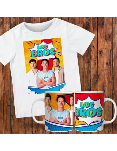 PLANTILLA REMERA Y TAZA LOS BROS GH...