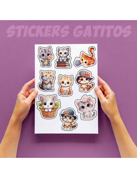 STICKERS GATITOS KAWAII