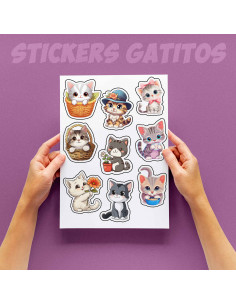 STICKERS GATITOS KAWAII 2