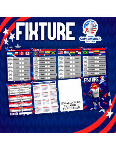 PLANTILLAS FIXTURE COPA AMERICA 2024...