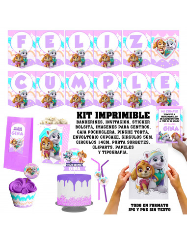 PAW PATROL NENA | KIT IMPRIMIBLE...