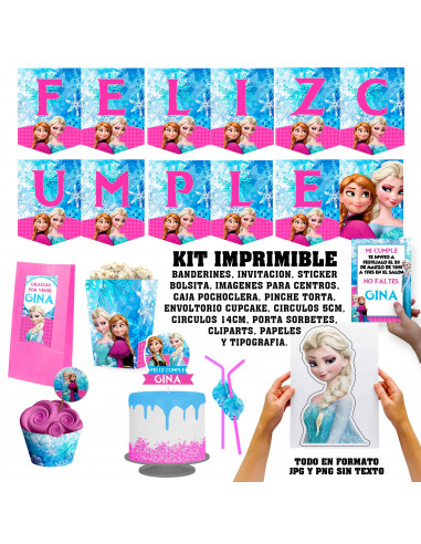 FROZEN | KIT IMPRIMIBLE CUMPLEAÑOS