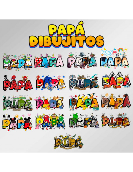 PACK PALABRA PAPÁ DIBUJITOS