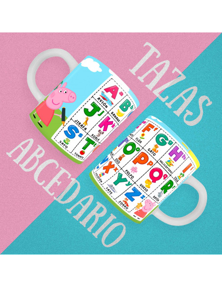 PLANTILLAS TAZAS INFANTILES ABECEDARIO PACK 1