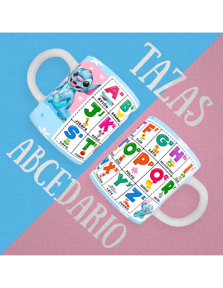 PLANTILLAS TAZAS INFANTILES ABECEDARIO PACK 1