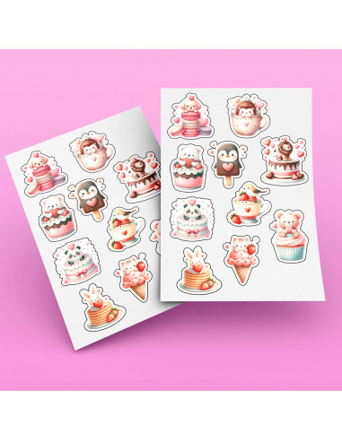 STICKERS DIBUJOS TIERNOS SEMANA DULZURA