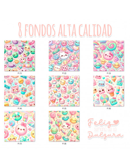 SUPER PACK FONDOS Y CLIPARTS DE SEMANA DULZURA