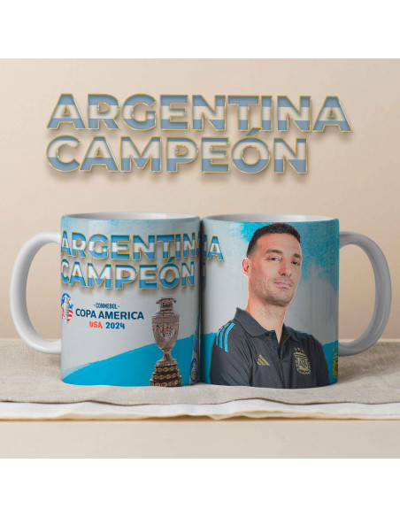 PLANTILLAS PARA TAZAS ARGENTINA CAMPEÓN COPA AMERICA 2024
